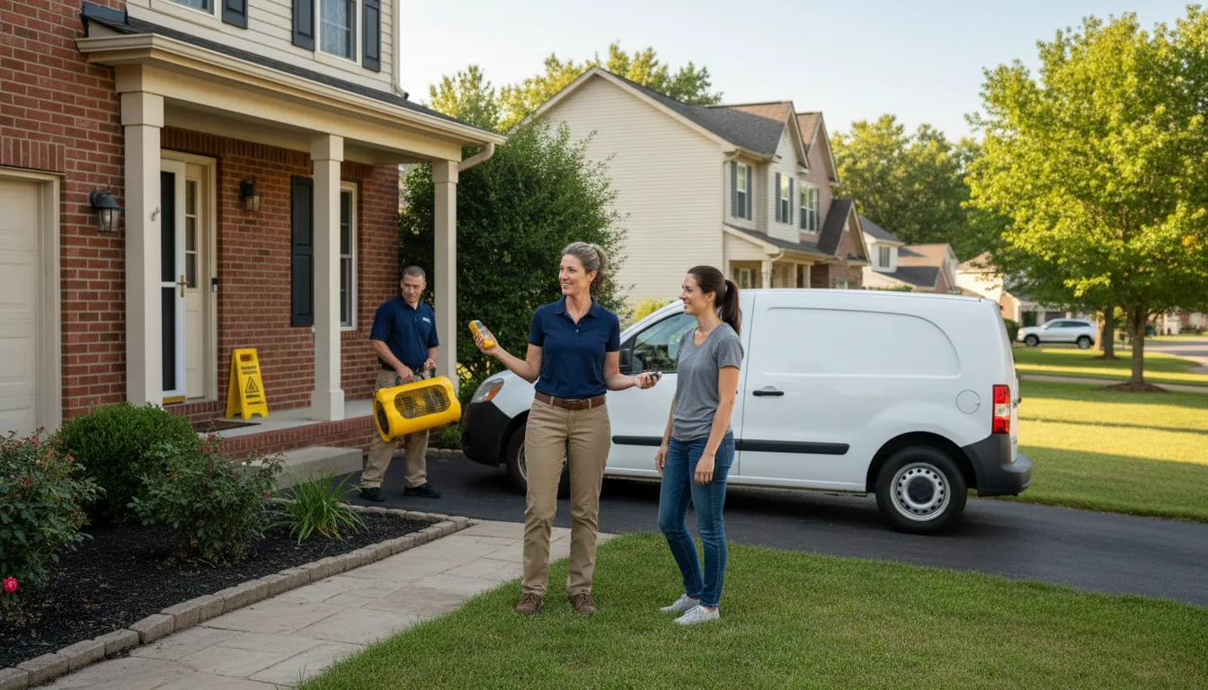 Residential water damage restoration in Woodburn, IN